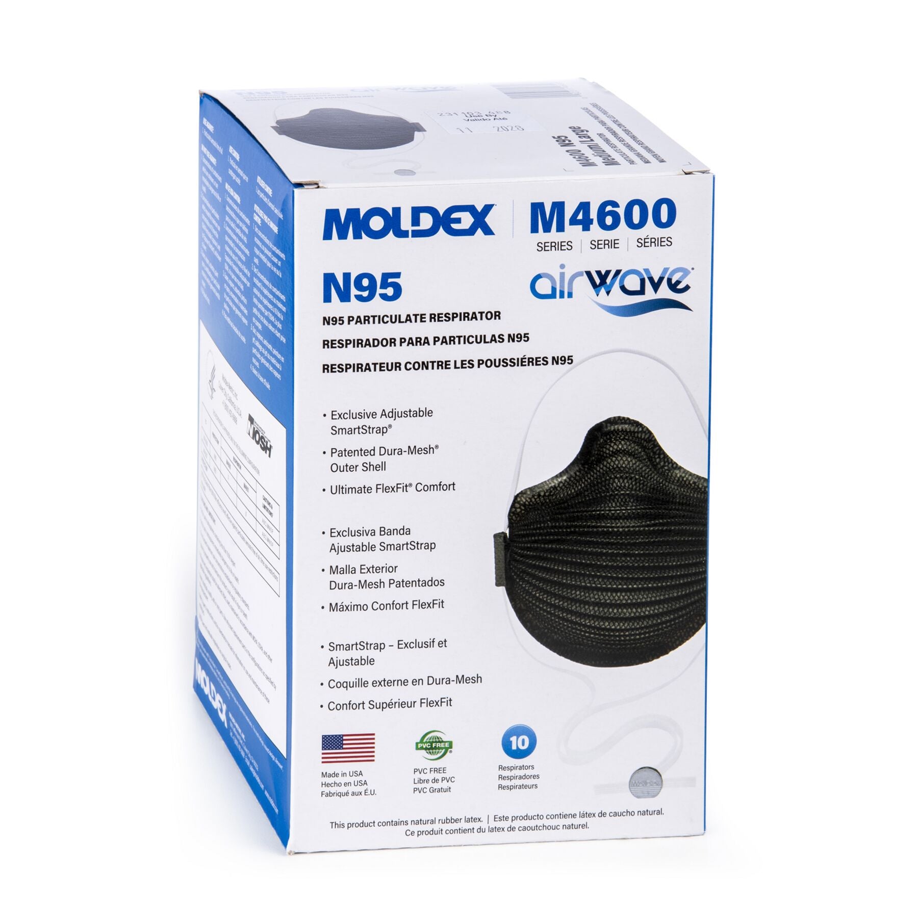 Moldex M4600 Airwave (Medium/Large) Black NIOSH N95 Respirator Mask