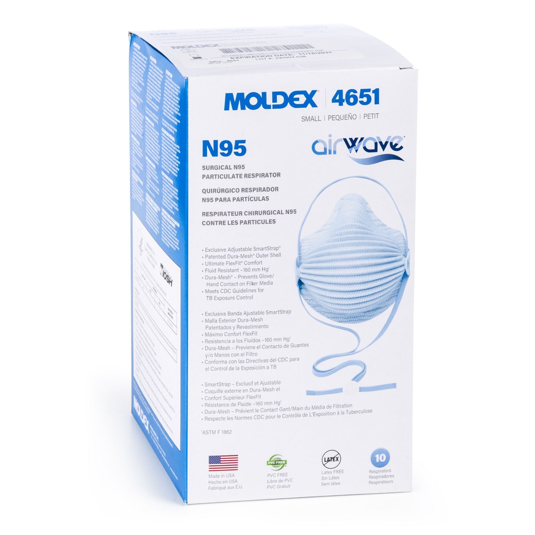 Moldex 4651 Airwave (Small) NIOSH N95 Healthcare Respirator Mask